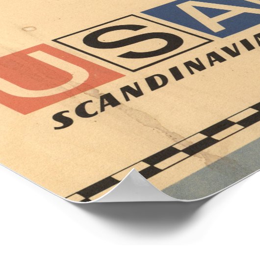  kaart van de verenigde staten poster (Hoek)