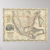 Kaart van de Verenigde Staten Poster (Voorkant)