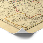 Kaart van de Verenigde Staten Poster (Hoek)