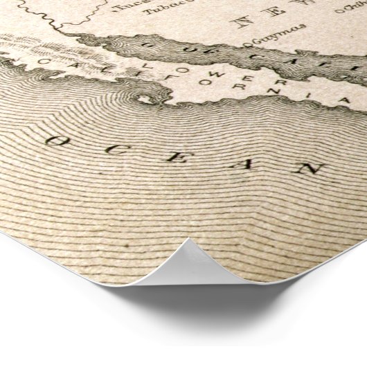 Kaart van de Verenigde Staten Poster (Hoek)