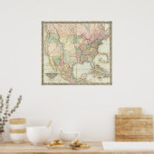 Kaart van de Verenigde Staten Poster (Keuken)