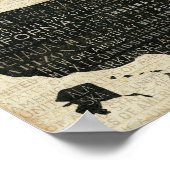 Kaart van de Verenigde Staten Poster (Hoek)