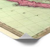 Kaart van de Verenigde Staten van Amerika 1833 Poster (Hoek)