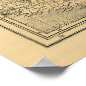 Kaart van de Verenigde Staten van Amerika (1861) Poster (Hoek)