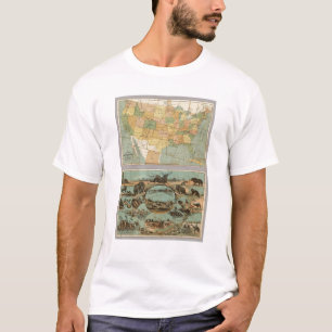 Kaart van de Verenigde Staten van Amerika 2 T-shirt