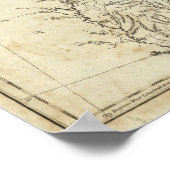 Kaart van de Verenigde Staten van Amerika 3 Poster (Hoek)