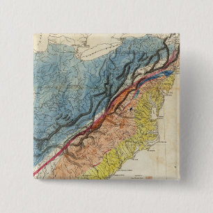 Kaart van de Verenigde Staten van Amerika 3 Vierkante Button 5,1 Cm