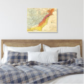Kaart van de Verenigde Staten van Amerika 4 Canvas Afdruk (Insitu (Slaapkamer))