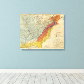 Kaart van de Verenigde Staten van Amerika 4 Canvas Afdruk (Insitu (Houten vloer))