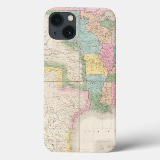 Kaart van de Verenigde Staten van Amerika Case-Mate iPhone Case (Achterkant)