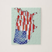 Kaart van de Verenigde Staten van Amerika Legpuzzel (Verticaal)