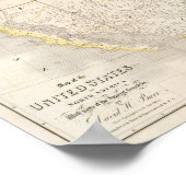 Kaart van de Verenigde Staten van Amerika Poster (Hoek)