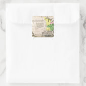 Kaart van de Verenigde Staten Vierkante Sticker (Tas)