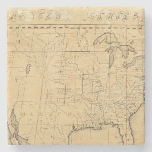Kaart van de Verenigde Staten voor kinderen Stenen Onderzetter