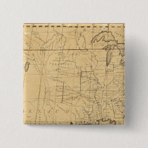 Kaart van de Verenigde Staten voor kinderen Vierkante Button 5,1 Cm