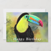 Kaart van de verjaardag met Toucan Bird (Voorkant)