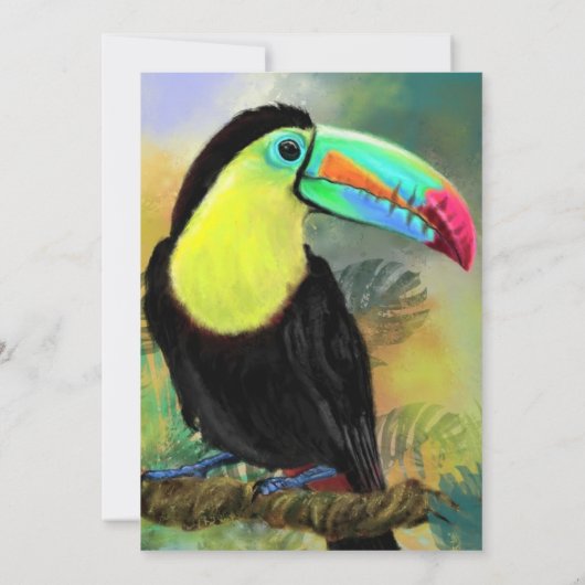 Kaart van de verjaardag met Toucan Bird (Achterkant)