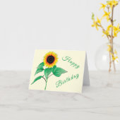Kaart van de verjaardag met zonnebloem - Jouw teks (Gele Bloem)