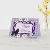 Kaart van de Verjaardag van Affenpinscher de (Gele Bloem)