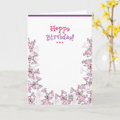 Kaart van de Verjaardag van Balding de Grappige (Gele Bloem)