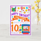 Kaart van de Verjaardag van Bouncy de Kasteel (Gele Bloem)