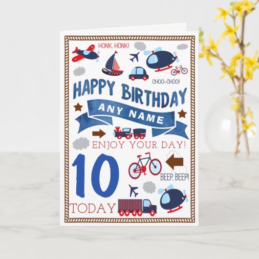 Kaart van de Verjaardag van de Boot van het (Gele Bloem)