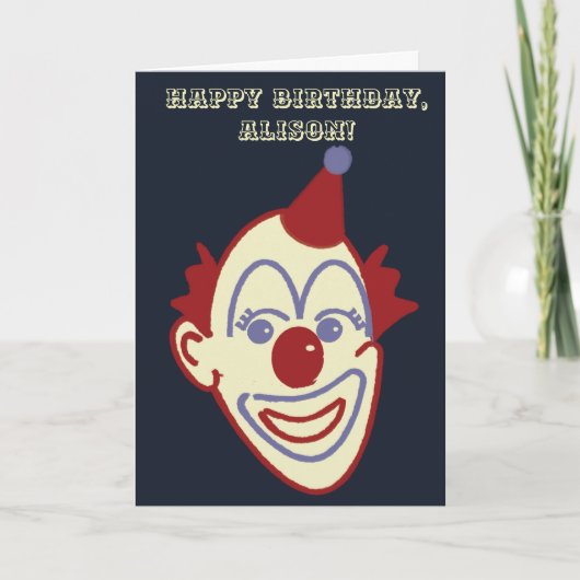 Kaart van de Verjaardag van de Clown van het (Voorkant)