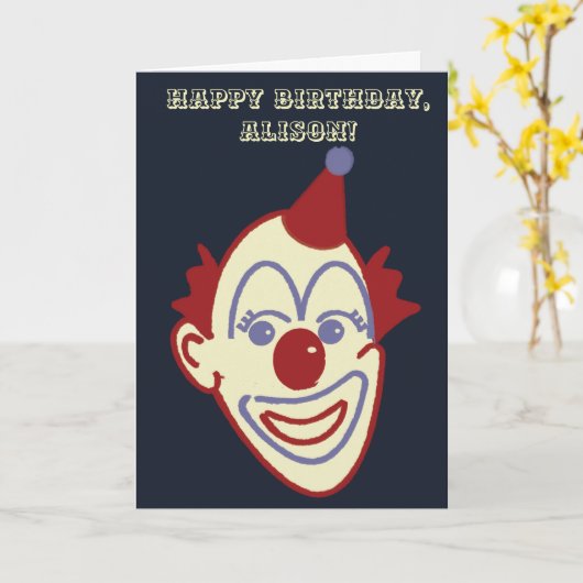 Kaart van de Verjaardag van de Clown van het (Gele Bloem)