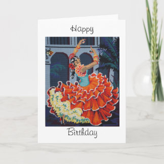 Kaart van de Verjaardag van de Danser van het