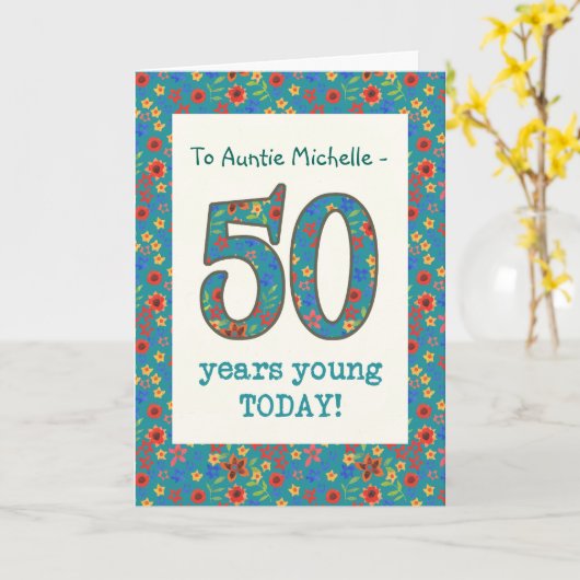 Kaart van de Verjaardag van de douane de Bloemen, (Gele Bloem)