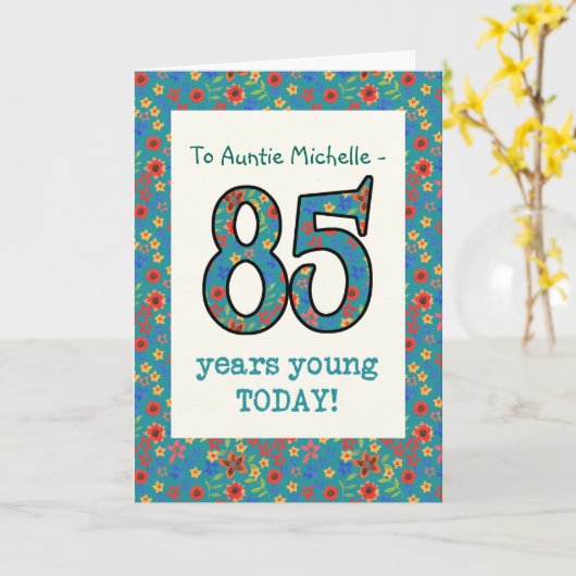 Kaart van de Verjaardag van de douane de Bloemen (Gele Bloem)