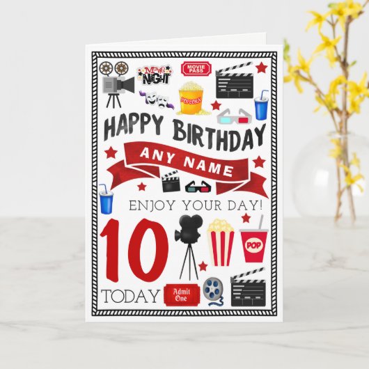 Kaart van de Verjaardag van de Film van de film de (Gele Bloem)