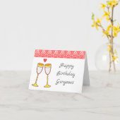 Kaart van de Verjaardag van de Glazen van (Gele Bloem)