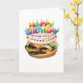 Kaart van de Verjaardag van de hamburger de Luxe (Gele Bloem)