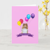 Kaart van de Verjaardag van de Herdershond van (Gele Bloem)