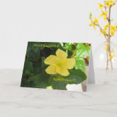 Kaart van de Verjaardag van de Hibiscus van Ambers (Gele Bloem)