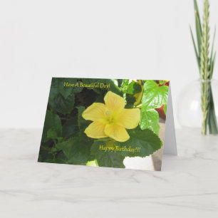Kaart van de Verjaardag van de Hibiscus van Ambers