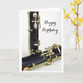 Kaart van de Verjaardag van de klarinet de (Gele Bloem)