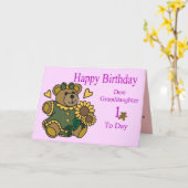 Kaart van de Verjaardag van de kleindochter de 1st (Gele Bloem)