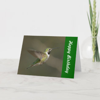 Kaart van de Verjaardag van de kolibrie de