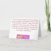 Kaart van de Verjaardag van de Mond van de olifant (Achterkant)