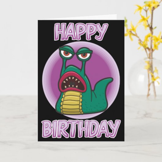 Kaart van de Verjaardag van de Naaktslak van de (Gele Bloem)