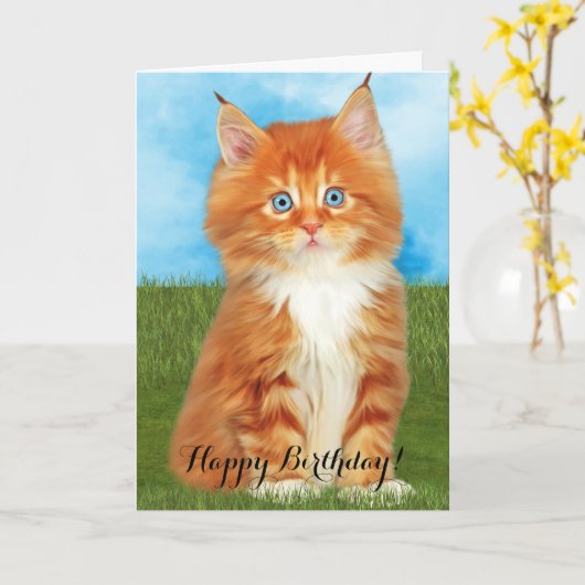 Kaart van de Verjaardag van de Ogen van het oranje (Gele Bloem)