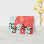 Kaart van de Verjaardag van de olifant de (Gele Bloem)