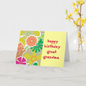 Kaart van de Verjaardag van de Oma van flower (Gele Bloem)