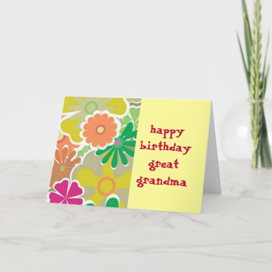 Kaart van de Verjaardag van de Oma van flower (Voorkant)