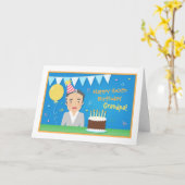 Kaart van de Verjaardag van de Opa van de cartoon (Gele Bloem)