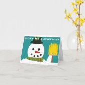 Kaart van de Verjaardag van de sneeuwman de (Gele Bloem)