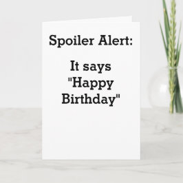 Kaart van de Verjaardag van de spoiler de
