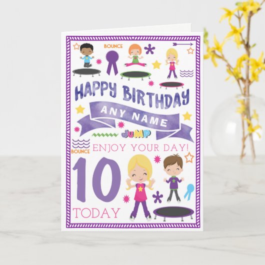 Kaart van de Verjaardag van de Sprong van de (Gele Bloem)